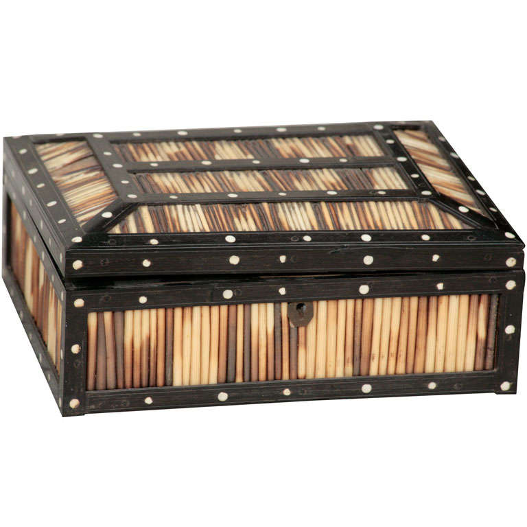 Anglo-Indian Porcupine Quill box