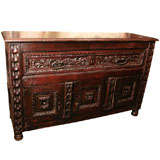 Antique A 17th Century Portuguese Black Walnut Chest