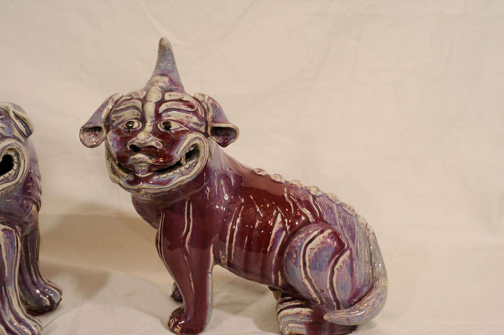 A Pair of Dragon Lions "Kylin"