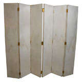Six Panel Parchment Veneered Folding Screen-Collection YSL