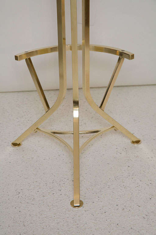 Pair of Vintage Modernist Brass Bar Stools by Seng Chicago 4