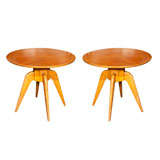 Pair French Round Tables