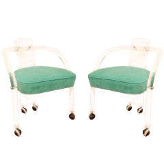 Pair of Mid Century Lucite Chairs