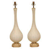 Pair of Seguso Murano Table Lamps Pair of Seguso Murano Table Lamps