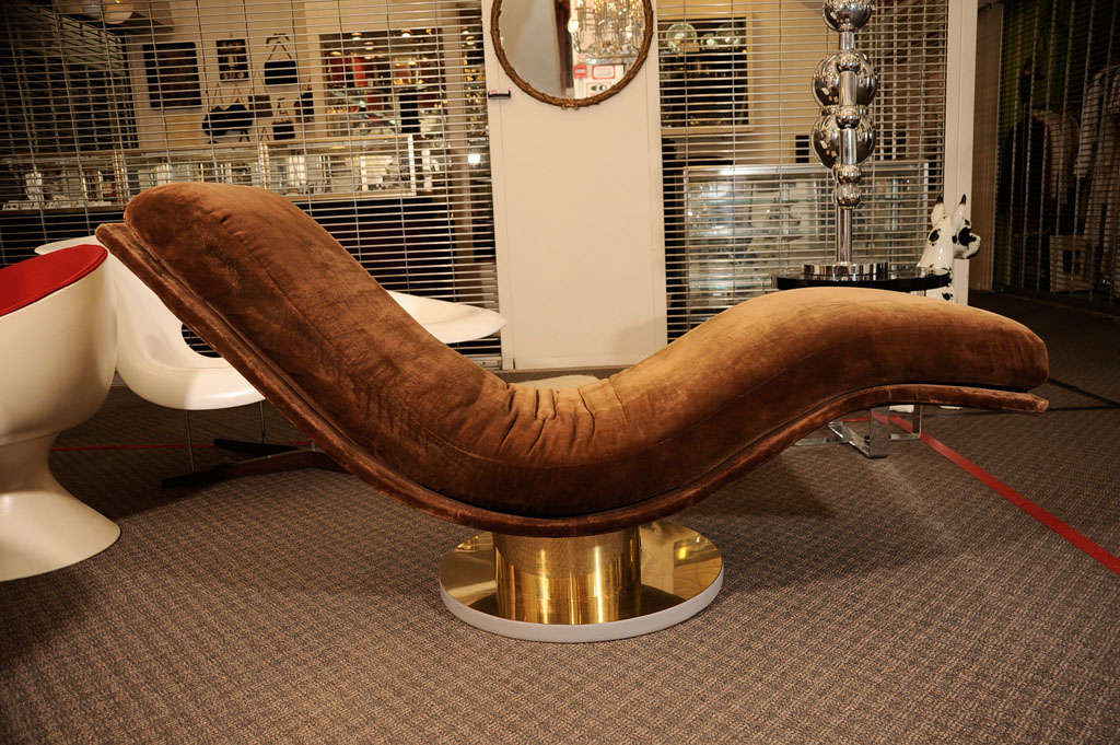 American Wave Chaise Attributed to Milo Baughman