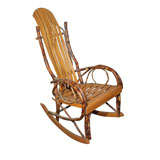 Vintage Unique Rustic Adirondack Rocking Chair