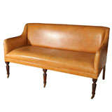 Antique Leather Settee