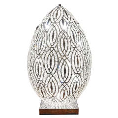Stunning Italian Egg Shaped 15 Light Crystals Lamp