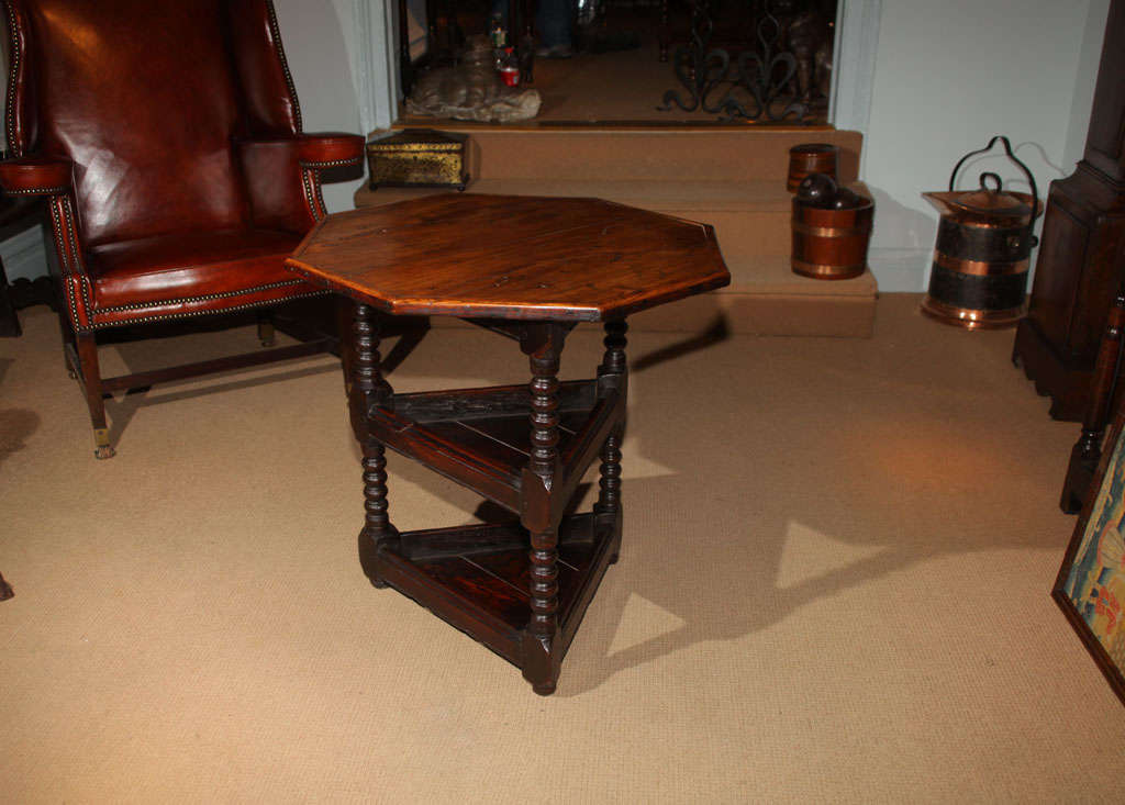 Exceedingly Rare 17th Century Octagonal Cricket Table