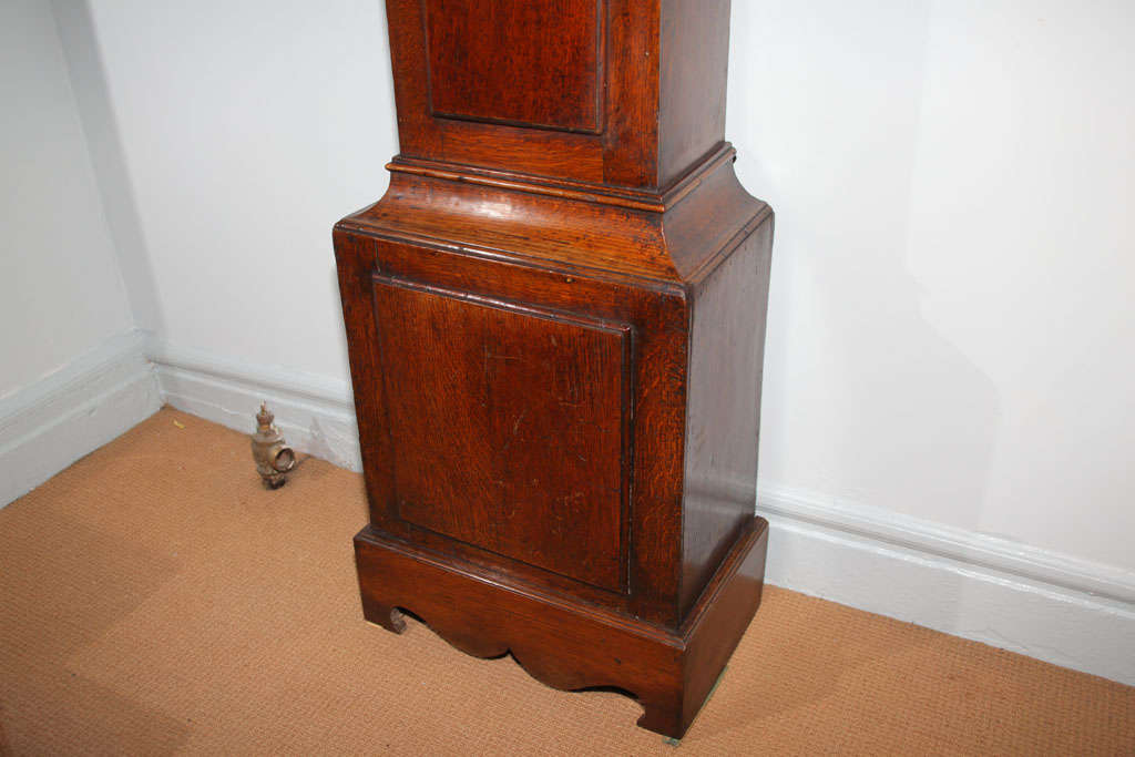English Oak Tallcase Clock (Englisch) im Angebot
