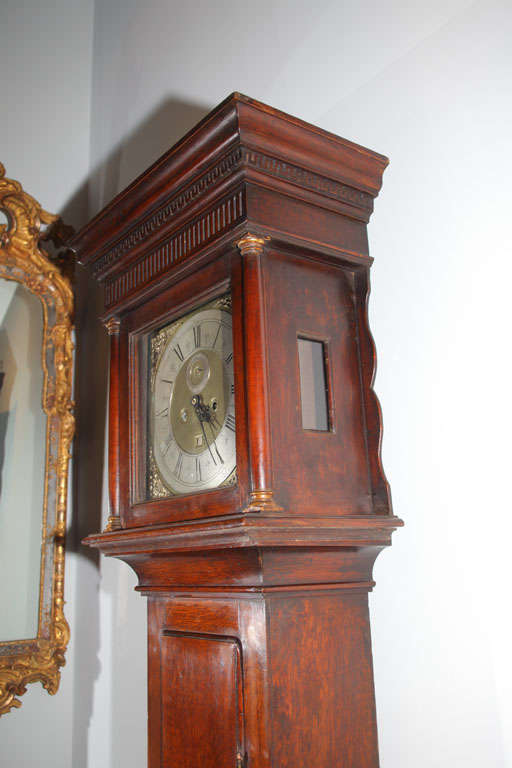 English Oak Tallcase Clock im Zustand „Gut“ im Angebot in Greenwich, CT