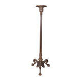 Antique Fine Patinated Neoclassical Cast Iron Floor Lamp/Torchere