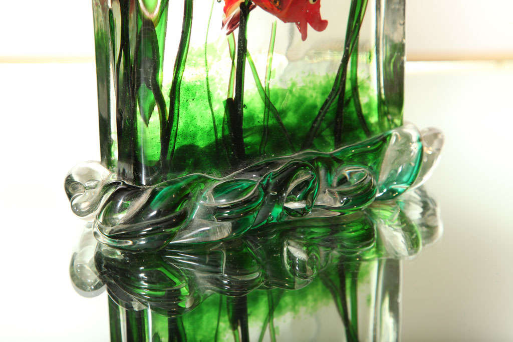 Blown Glass 1950's Murano Glass Fish Lamp