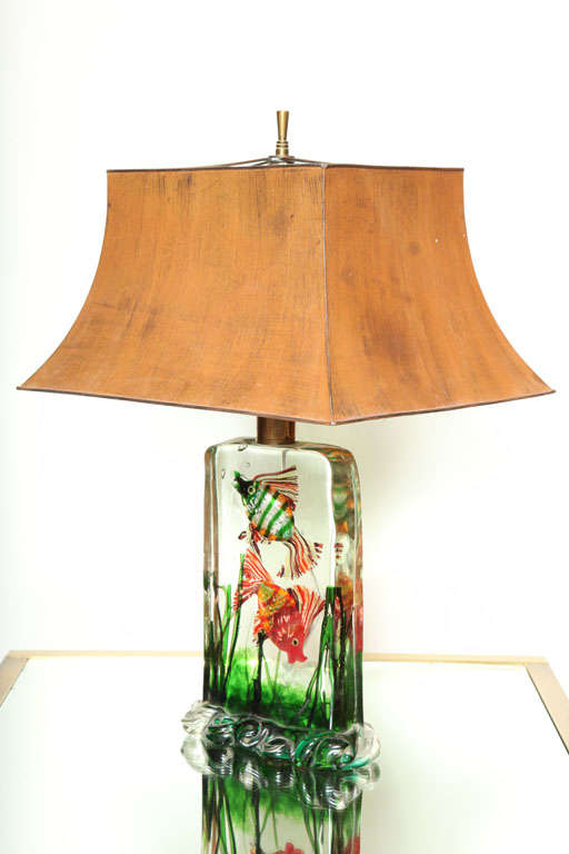 1950's Murano Glass Fish Lamp at 1stDibs