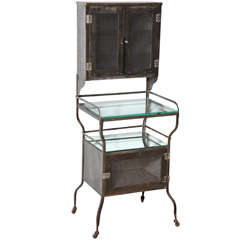 restored Medical Industrial Workstand with storage