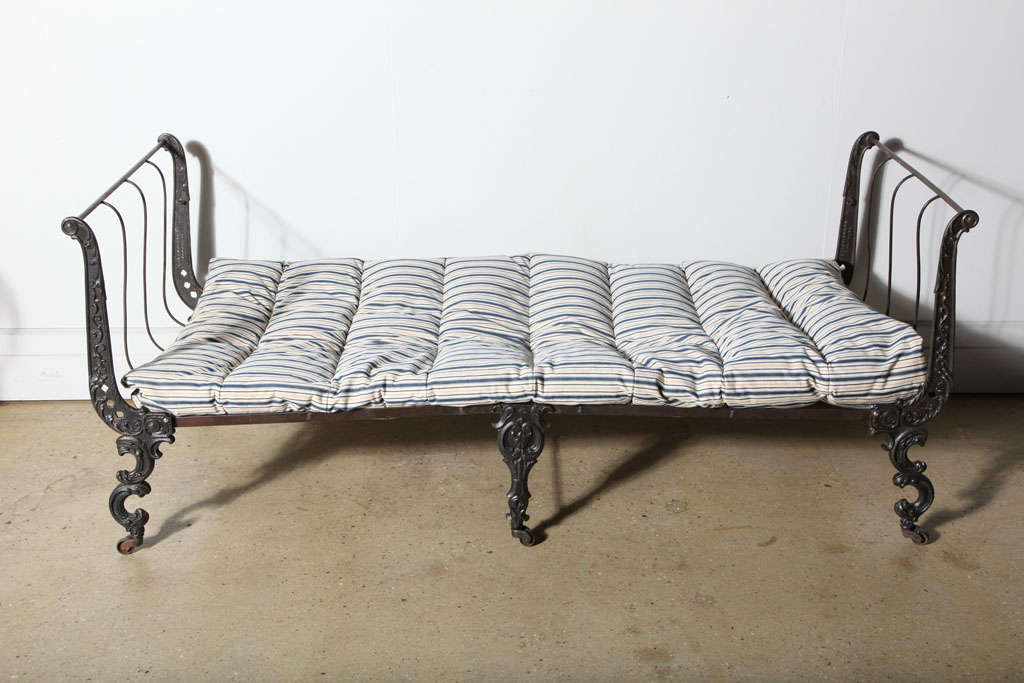 Cast Iron folding Day Bed at 1stDibs