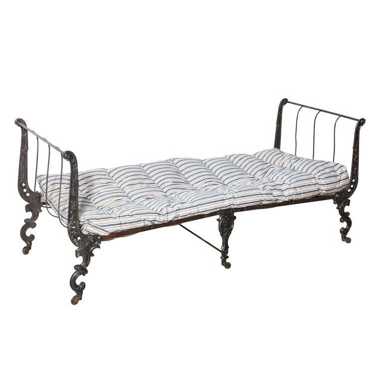 Cast Iron folding Day Bed at 1stDibs