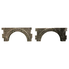 Fine Pair of Carved Portland Stone Arches