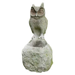 Carved Portland Stone Owl