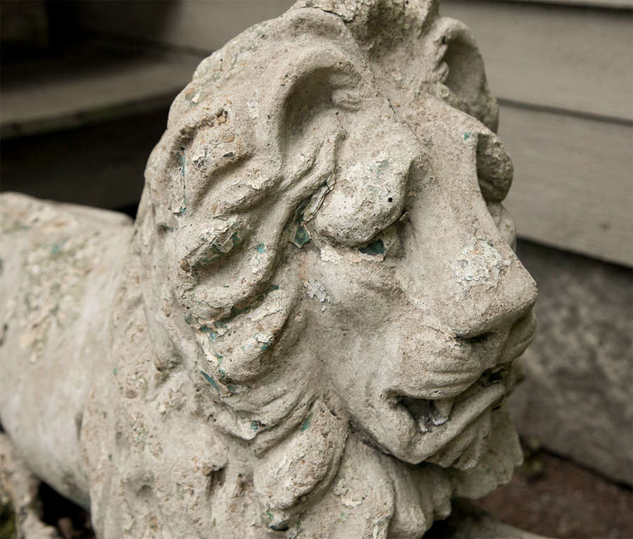 Anglais Le lion anglais fantaisiste en pierre moulée