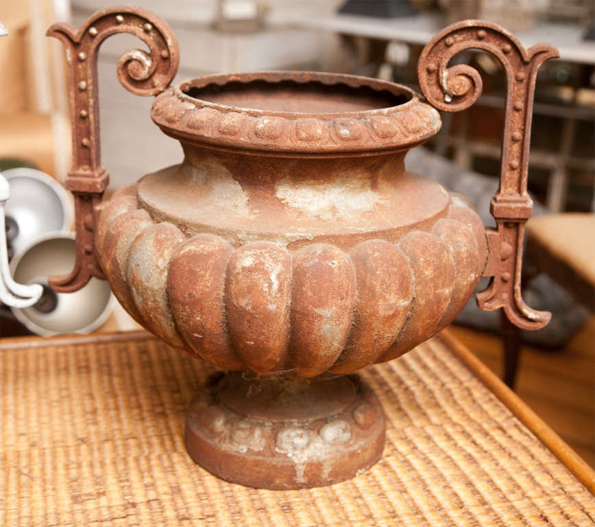 Pair of Napoleon III Cast Iron Urns In Excellent Condition In Woodbury, CT