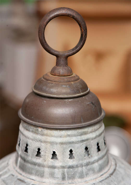 Hand-Crafted Zinc Ship's Lantern Signed Brooklyn