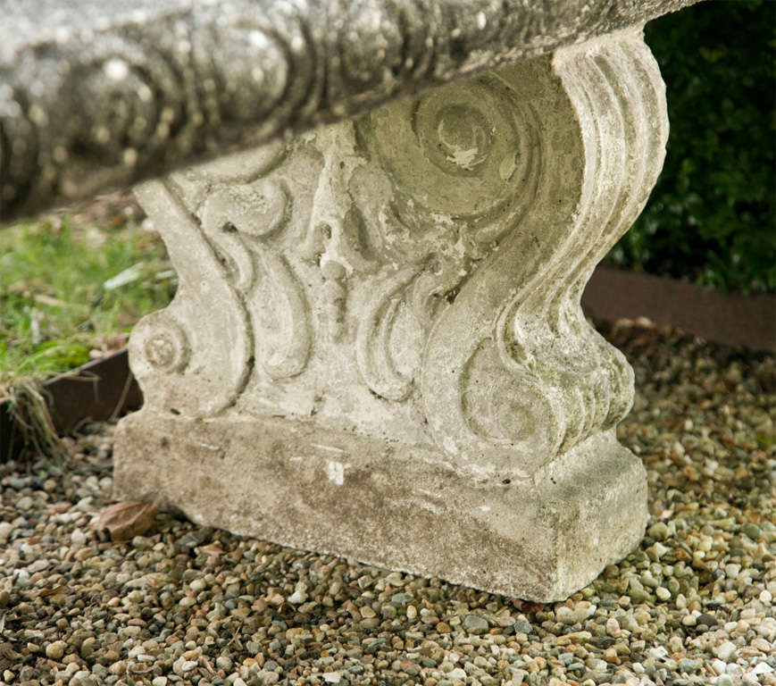 Elegant Cast Stone Garden Seat 2