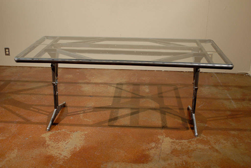 Industrial Folding Table For Sale at 1stDibs