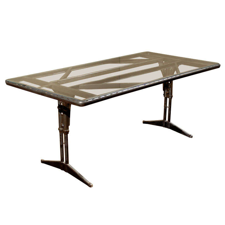 Industrial Folding Table For Sale at 1stDibs