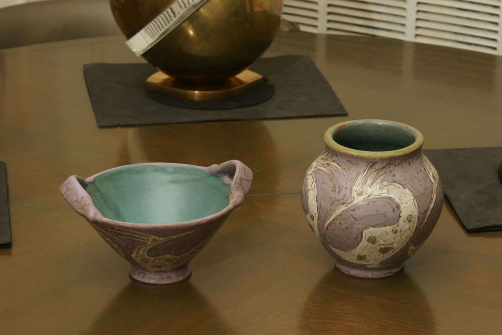 Pair Of Livia Gorka Bird Ceramics