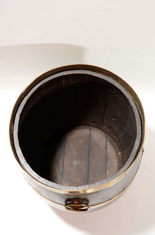 Oak Barrel with Brass Banding 2