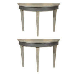 A Pair Of French Demi-lune Tables