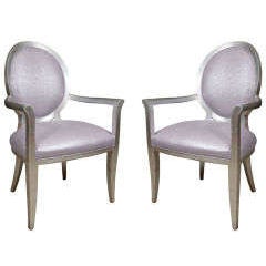 Pair of Louis XVI Style Armchairs 3