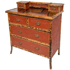 Rare 19th CeEnglish Bamboo Chest of Drawers