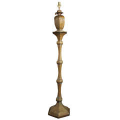 Antique Moorish Brass Repousse Floor Lamp