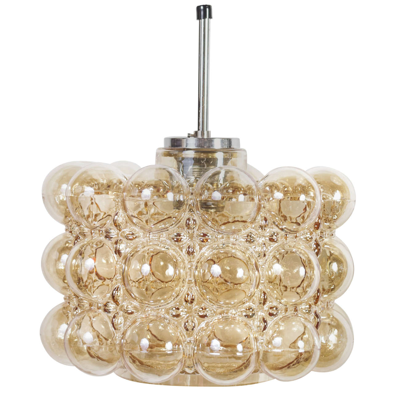 Amber Bubble Glass Pendant at 1stDibs