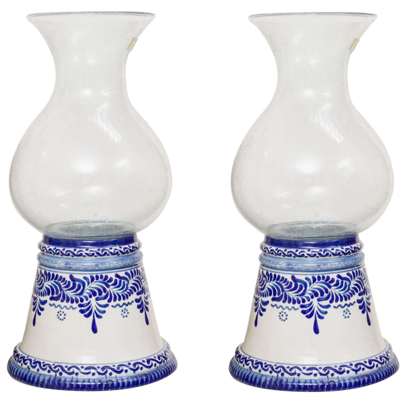 Pair Of Hurricane Lamps For Sale