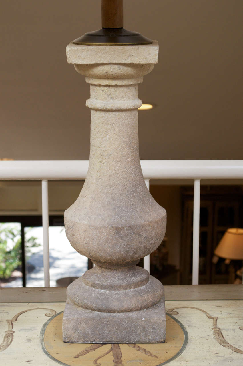 20th Century A Pair Of Stone Lamps For Sale