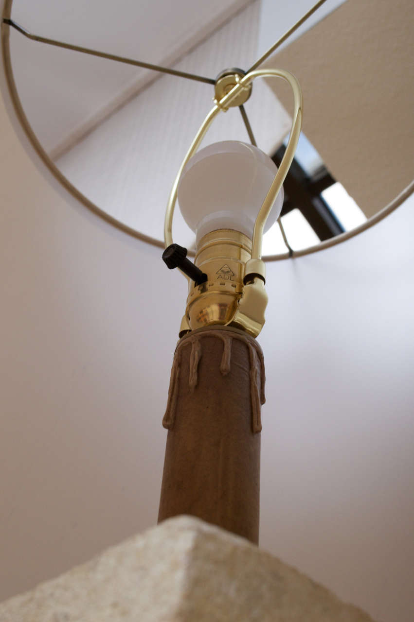 A Pair Of Stone Lamps For Sale 1