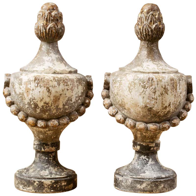 Pair Of Decorative Finials For Sale at 1stDibs