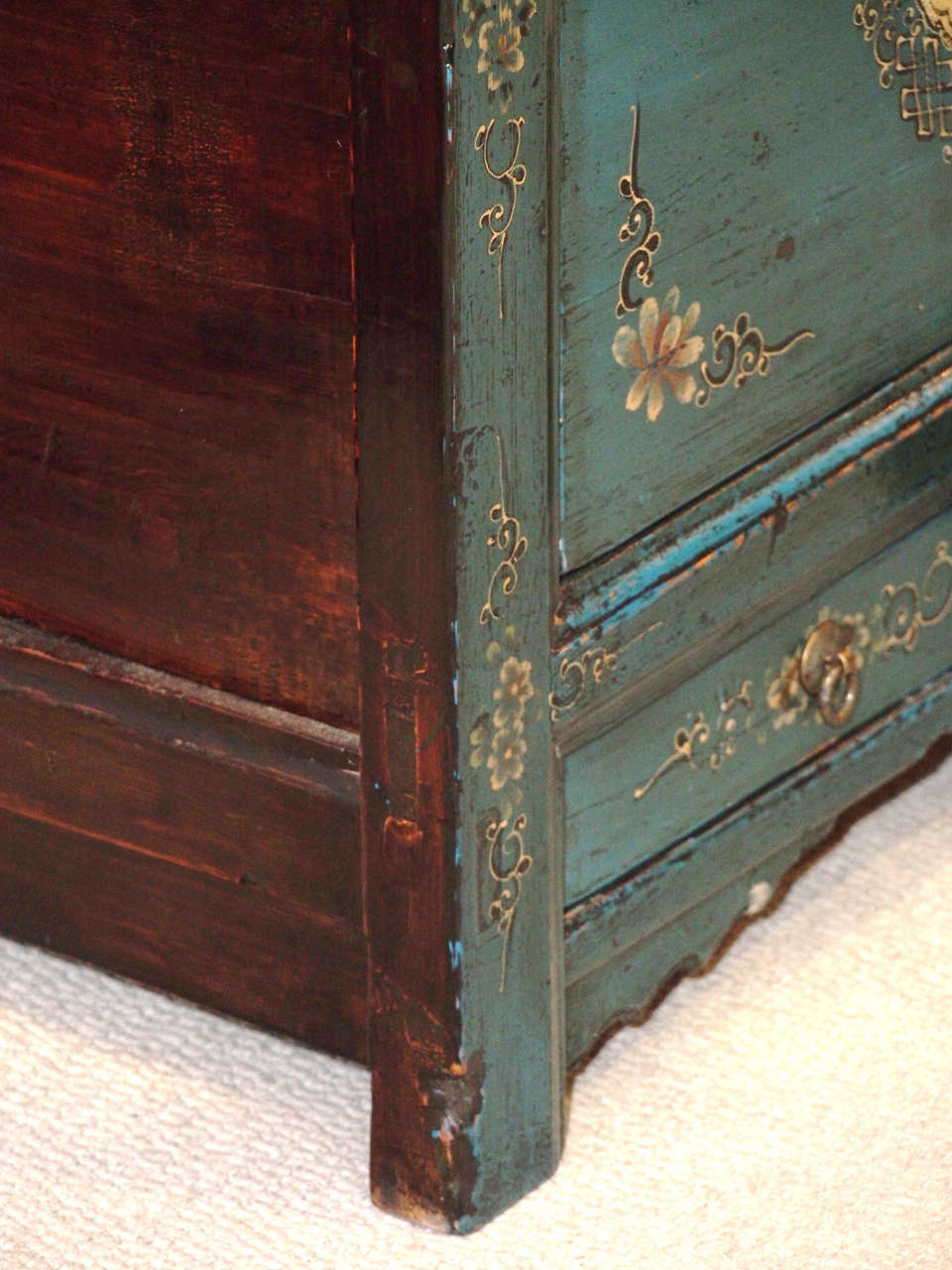 19th Century Chinese Lacquer And Painted Cabinet 4
