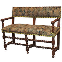 17th Century French Walnut Bench