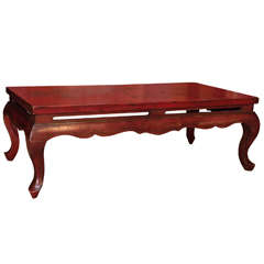 19th Century Chinese Red Lacquer Coffee Table