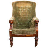Carved Mahogany "Dog's Head" Chair