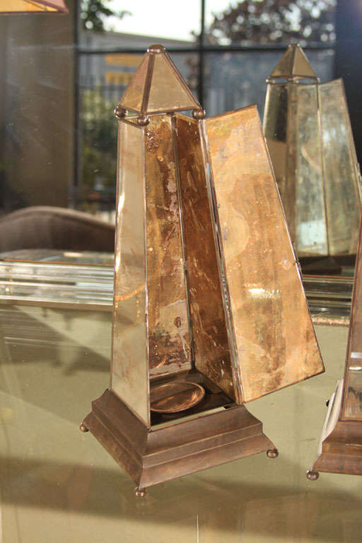 Mirrored Obelisk Candle Holders 3
