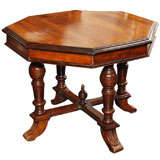 Antique  Continental Octagonal Top Center Table