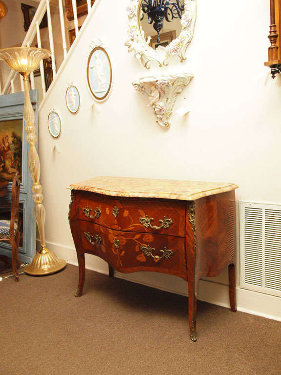 Antique  French Bombe' Marble top Commode For Sale 5