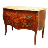 Antique  French Bombe' Marble top Commode