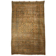 Antique Ravar Kerman Rug Size 9'3 x 14'5