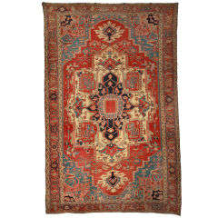 Antique Persian Serapi Rug 